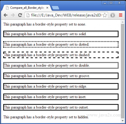 HTML border - Dekor Taşı