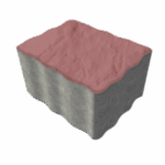 Kırmızı doğal taş begonit parke dış mekan zemin kaplaması