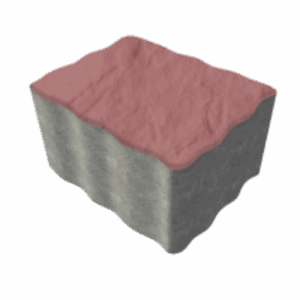 Kırmızı doğal taş begonit parke dış mekan zemin kaplaması