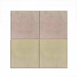 Doğal kaya desenine sahip bej ve pembe tonlarında döşenmiş tretuvar karoları.