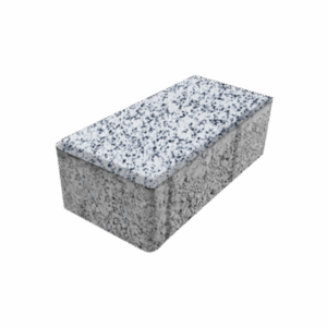 Beyaz kumlamalı beton prizma parke taşı dış mekan zemin kaplaması