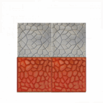 Örümcek ağını andıran desenlere sahip gri renkli tretuvar karosu.