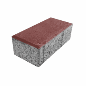 Kırmızı beton prizma parke taşı dış mekan zemin kaplaması