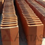 Kiremit Rengi Geçmeli Harpuşta Taş Duvar Üstü Kaplama