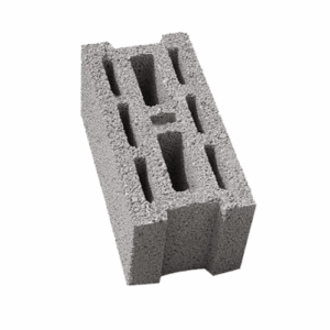 25 cm kalınlığında, çok gözlü, harç cepli gri renkli pomza bims bloğu