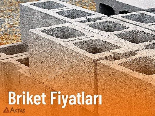 Yüksek mukavemetli 20'lik beton briket ve bims briket çeşitlerinin stok görüntüsü.