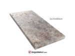 Traverten Bahçe Adım Taşı Silver Bullnose 3x30x60cm – DT1585 - Dekor Taşı