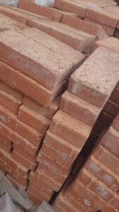 10x20x4 cm Kırmızı Fırınlanmış Dekoratif Taban Tuğlası Yüksek Mukavemetli Zemin Döşeme - Dekor Taşı
