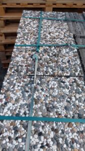 40x40x4 cm Wash Beton (Yıkanmış) Yer Döşeme Karosu – Karışık Çakıl - Dekor Taşı