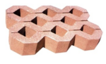 Çim Taşı Kırmızı 40x60x8 cm - Dekor Taşı