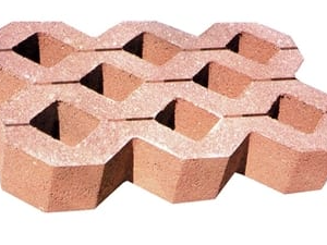 Çim Taşı Kırmızı 40x60x8 cm