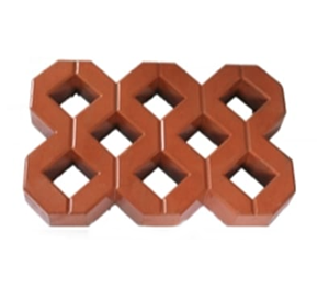 Çim Taşı Kırmızı 40x60x10 cm