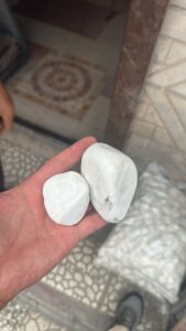 Yumurta Dolomit Beyaz 6 – 10 cm Cilalı Peyzaj Çakıl Taşı - Dekor Taşı