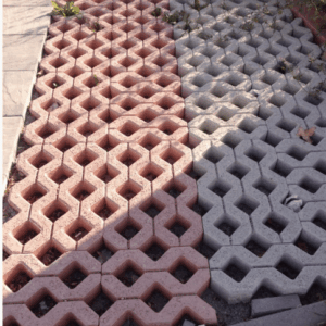 Çim Taşı Kırmızı 40x60x8 cm - Dekor Taşı
