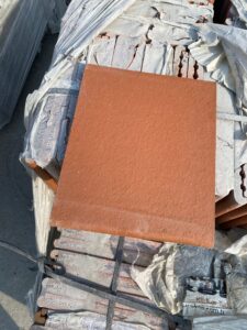 25x30 cm Kırmızı Cotto Burunlu Basamak Karosu – Doğal Pişmiş Toprak - Dekor Taşı