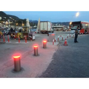 Yüksek Güvenlikli Otomatik Mantar Bariyer (Paslanmaz Çelik, LED'li) - Dekor Taşı