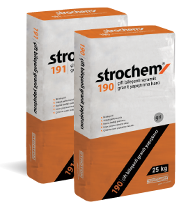 Strochem 190 Gri / 191 Beyaz Çift Bileşenli Seramik Granit Yapıştırma Harcı