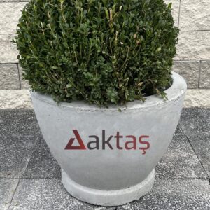 Aktaş Beton Yuvarlak Saksı (60x60x44 cm)
