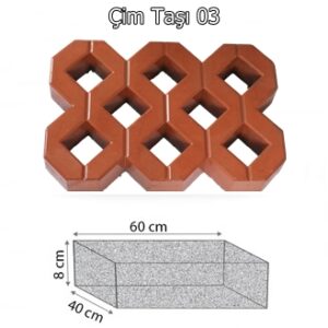 Çim Taşı 60x40*8 Sulu Döküm - Dekor Taşı