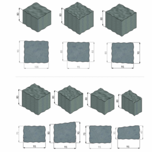 Gri Antik Begonit Parke Taşı 10 x Standart Boy x 8 cm (m² Fiyatı) - Dekor Taşı