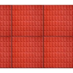 30x30x3 CM Kırmızı Kibrit Kutusu Bahçe Karo Taşı