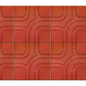 40x40 Kırmızı Yonca Tretuvar Karo