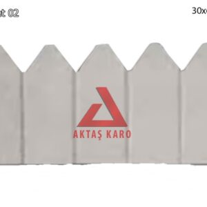 Çim Bordürü Gri 60x30 - Dekor Taşı