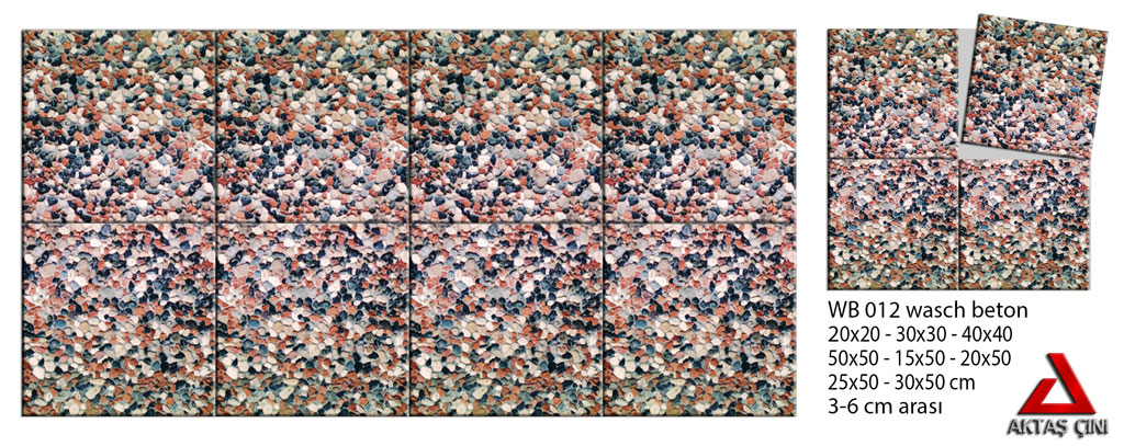 Wash Beton Kırmızı Siyah İzmir Zemin Kaplama Karoları