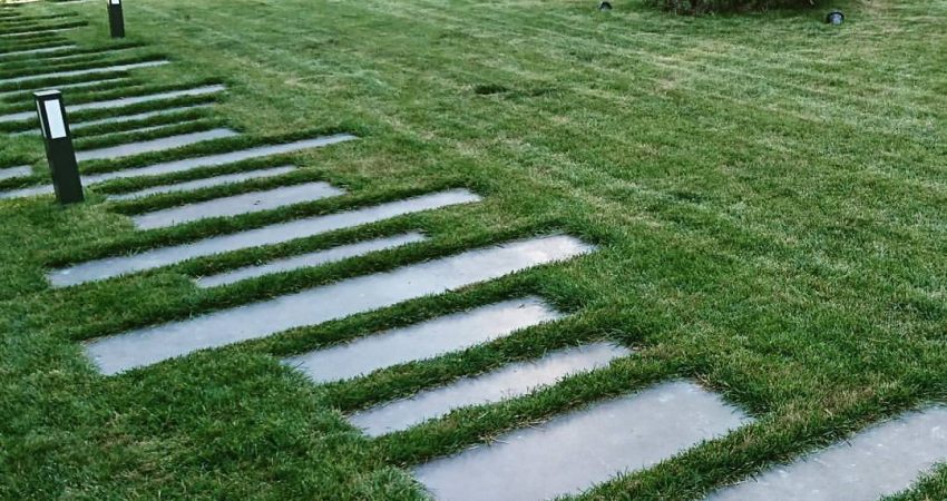 peyzaj için doğal beton adım taşı