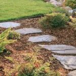 beton adım taşı çim üstü uygulama