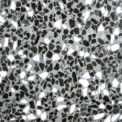 Siyah Mozaikli Terrazo Karo