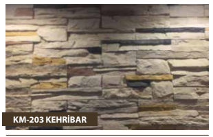 Kehribar Modeli Krater Taş Duvar Kaplama