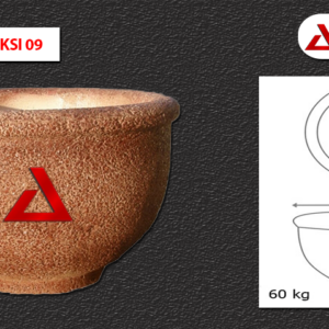 Mozaikli Beton Saksı 60x60x40 60 kg - Dekor Taşı