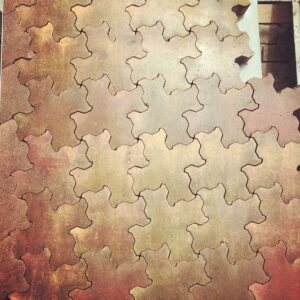 Renk Karışımı Yıldız Parke Taşı