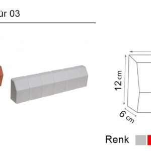 ÇİZGİLİ BORDÜR 50×12 - Dekor Taşı