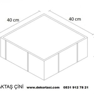 Beton Parke Plak Taşı 40*40*8 cm - Dekor Taşı