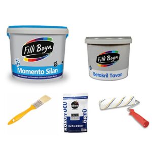 Filli Boya Filli Momento Silan Iç Cephe Duvar Boyası 15 Lt + Tavan Boyası 10 Kg + Set Renk: Bambu