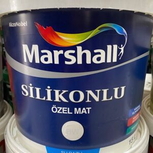 Marshall silikonlu özel mat 15 lt (20 kg) renk Deniz Kabuğu