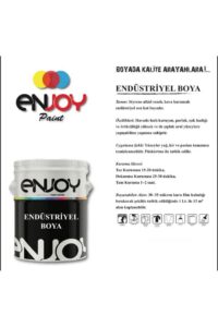 Elit grup kimya Enjoy Pas Üstü Endüstriyel Boya | Metal, Demir, Yüzeyler İçin Pürüzsüz Metal Boya 15 Kg