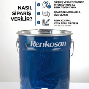 Renkosan Sentetik Yağlı Boya 15 KG - İstenilen Tüm Renkler/RAL Renkleri (Sipariş Öncesi Renk Teyidi Alınız)