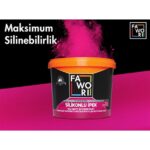 Fawori tam silikonlu ipek boya yıkanabilir silinebilir 1 kalite 15 LT 20 KG