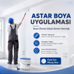 Astar boya uygulaması profesyonel boya öncesi zemin hazırlığı