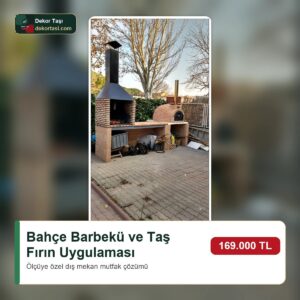 Bahçe barbekü ve taş fırın uygulaması Dekor Taşı
