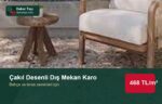 Bahçe ve teras için çakıl desenli dekoratif karo taşı