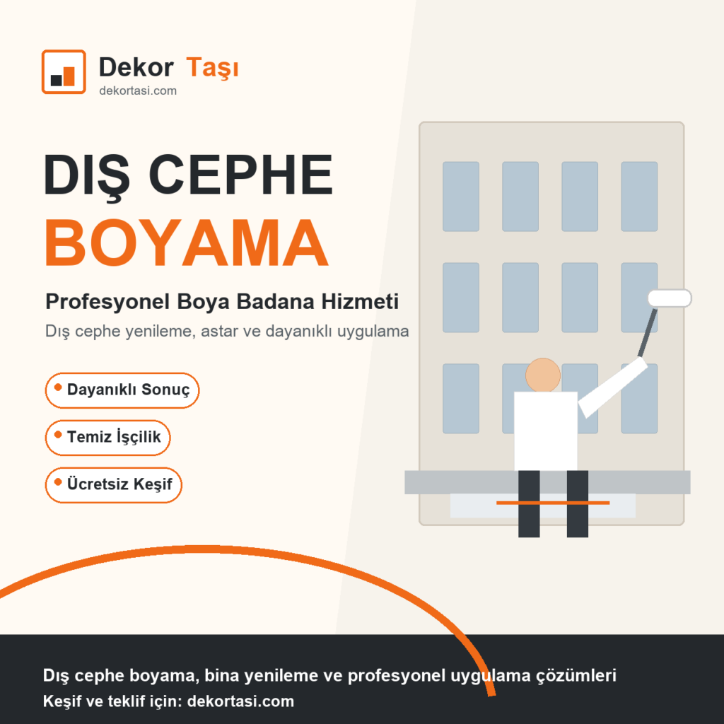 Dış cephe boyama profesyonel boya badana hizmeti Dekor Taşı