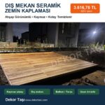 Dış Mekan Seramik Zemin Kaplaması Ahşap Görünümlü - Dekor Taşı