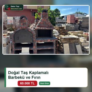 Doğal Taş Kaplamalı Barbekü ve Fırın
