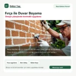 Fırça ile bahçe duvarı boyama - Dekor Taşı