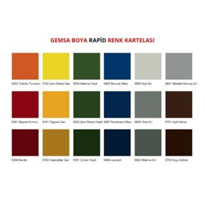 Gemsa Fiore Rapid Hıght Gloss Endüstriyel Boya 15 Kg Çimen Yeşili Çimen Yeşili