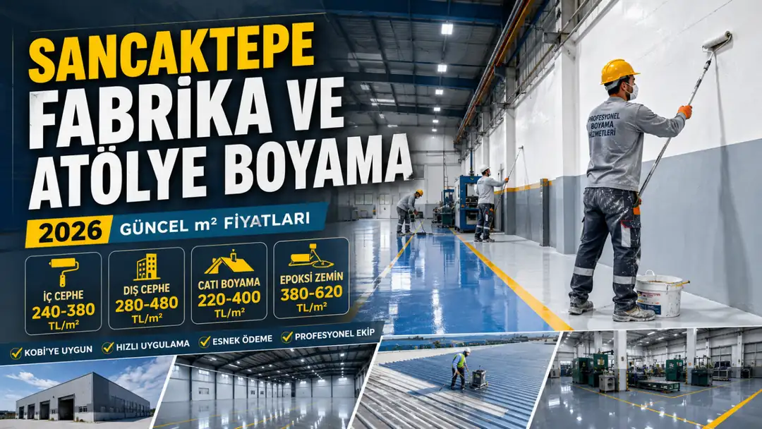 Fabrika hangar ve atölye boyama uygulamasi referans görseli